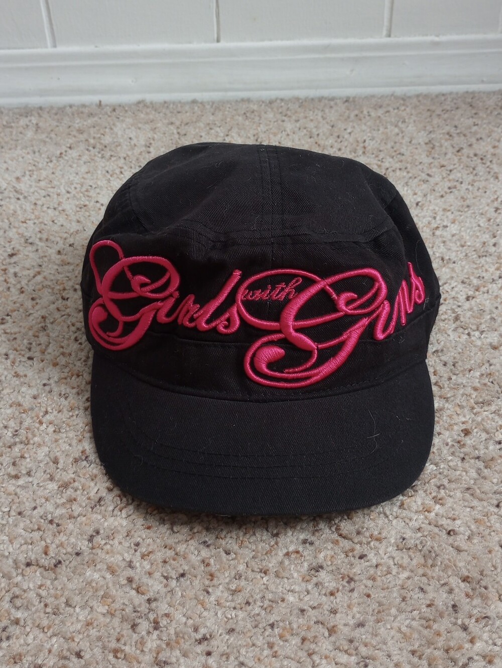 Girls With Guns Hat Black & Pink Country Cowgirl Outdoors Hunting Rodeo